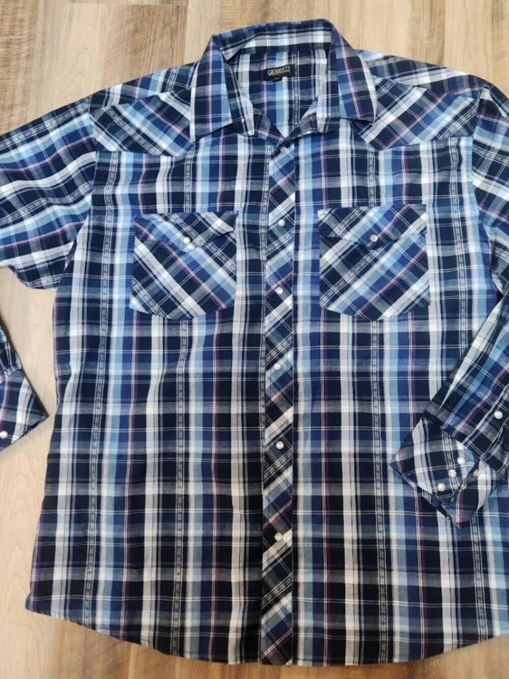 Gioberti Men's Wester-Style Shirt Size XL